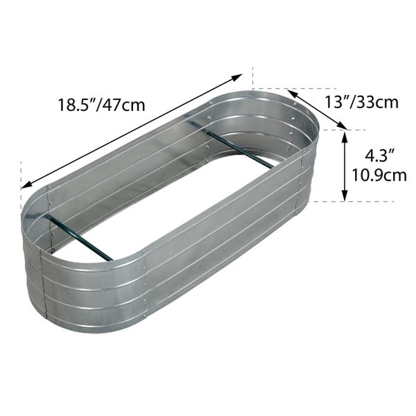 Galvanized Steel Oval Planter